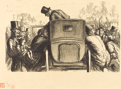 Universal Exposition: The Foreigner Finds All Desirable Facilities... by Julien Antoine Peulot after Honoré Daumier