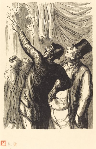 Universal Exposition: A True Cicerone by Julien Antoine Peulot after Honoré Daumier