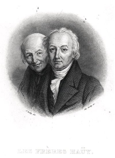 The Hauy Brothers: Rene-Just and Valentin Hauy engraved by Alphonse Boilly by Julien Leopold (after) Boilly