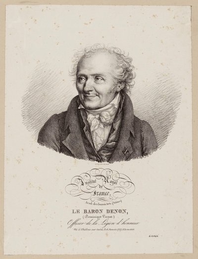 Royal Institute of France / Academy of Fine Arts (Painting) / Baron Denon / (Dominique Vivant) / Officer of the Legion of Honour. by Julien Leopold Boilly