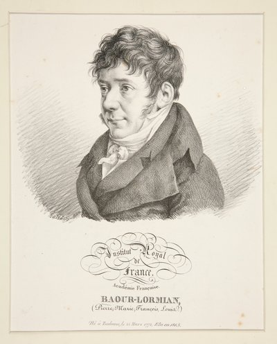 Portrait of Baour-Lormian (Pierre, Marie, Francois, Louis) by Julien Leopold Boilly