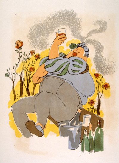 Humorous Wine Illustration by Julien Pavil