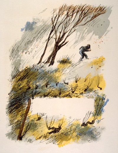 Humorous Wine Illustration 1946 by Julien Pavil
