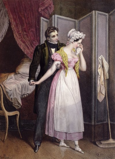 The Master and the Maid, c.1830-40 by Julien Vallou de Villeneuve