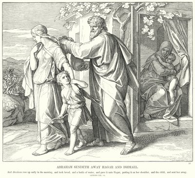 Abraham Sends Away Hagar and Ishmael by Julius (after) Schnorr von Carolsfeld