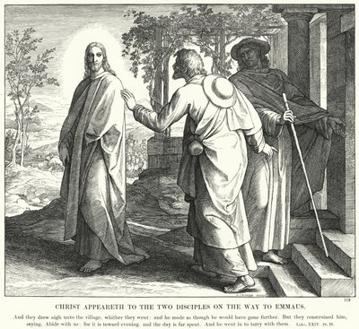 Christ Appeareth to the Two Disciples on the Way to Emmaus by Julius (after) Schnorr von Carolsfeld