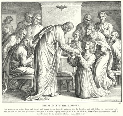 Christ Eateth the Passover by Julius (after) Schnorr von Carolsfeld