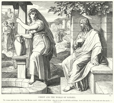 Christ and the Woman of Samaria by Julius (after) Schnorr von Carolsfeld