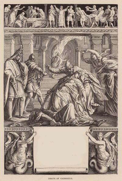 Das Nibelungenlied: Death of Criemhild by Julius (after) Schnorr von Carolsfeld