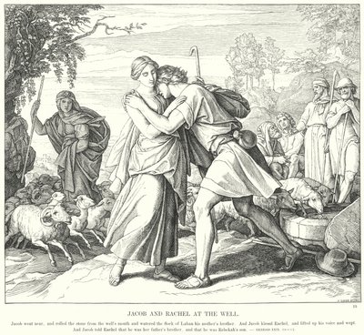 Jacob and Rachel at the Well by Julius (after) Schnorr von Carolsfeld