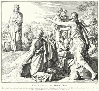John the Baptist Testifies of Christ by Julius (after) Schnorr von Carolsfeld