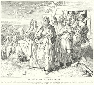 Noah and his Family Leaving the Ark by Julius (after) Schnorr von Carolsfeld