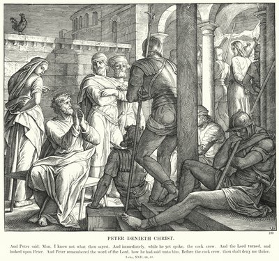 Peter Denies Christ by Julius (after) Schnorr von Carolsfeld