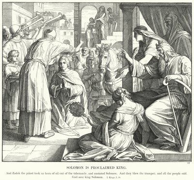 Solomon is Proclaimed King by Julius (after) Schnorr von Carolsfeld