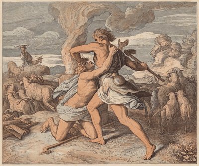 The Death of Abel, Genesis, IV, 8 by Julius (after) Schnorr von Carolsfeld
