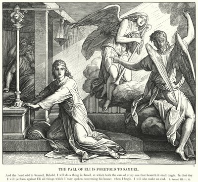 The Fall of Eli is Foretold to Samuel by Julius (after) Schnorr von Carolsfeld