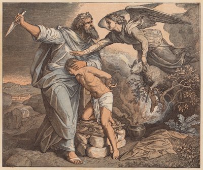 The Sacrifice of Isaac, Genesis, XXII by Julius (after) Schnorr von Carolsfeld