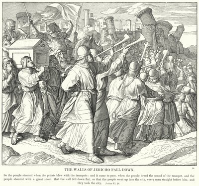 The Walls of Jericho Fall Down by Julius (after) Schnorr von Carolsfeld