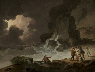 A Storm Behind the Isle of Wight by Julius Caesar Ibbetson