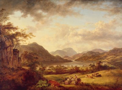 A View of Ullswater from Gowbarrow, 1801 by Julius Caesar Ibbetson