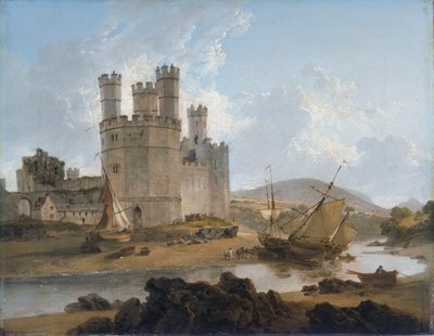 Caernarvon Castle, 1792 by Julius Caesar Ibbetson