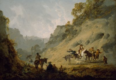 Gypsies with an Ass Race by Julius Caesar Ibbetson