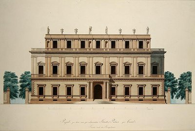Design for the Front Facade of the Town Hall in Kassel by Julius Eugen Ruhl