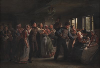 A Country Dance in the Hedebo District, Zealand by Julius Exner