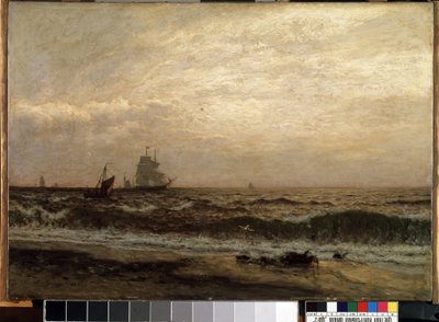 Ships on the sea by Julius Friedrich Runge