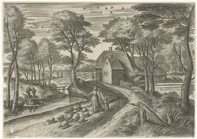 April (series title: The Twelve Months) by Julius Goltzius