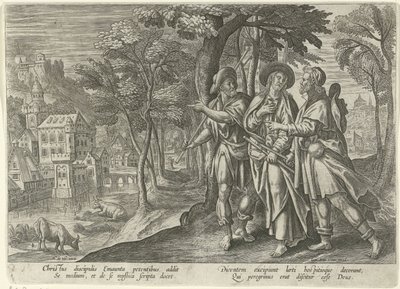 Disciples at Emmaus (Appearances of Christ after His Death) by Julius Goltzius
