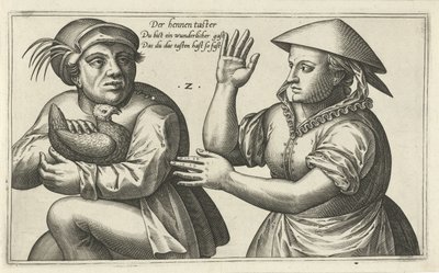 Henpecked (Wordplays on the relationship between man and woman) by Julius Goltzius