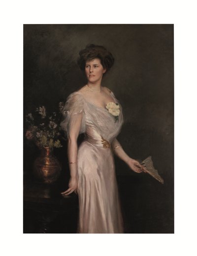 Woman with Fan: Portrait of Mrs. Antonio Yznaga Stewart by Julius Leblanc Stewart