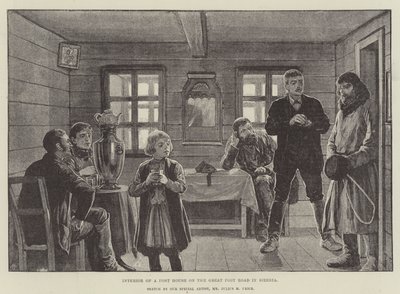 Interior of a Post House on the Great Post Road in Siberia by Julius Mandes Price