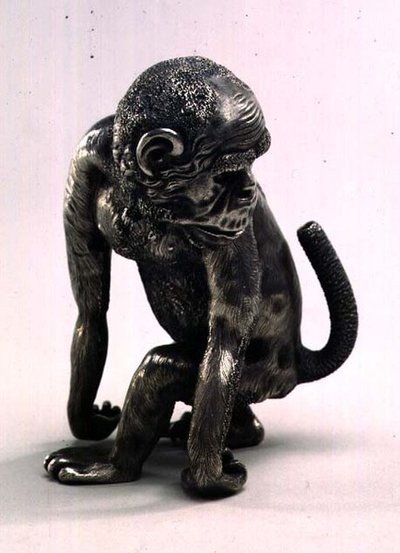 Figure of a Monkey Made for Faberge by Julius Rappoport