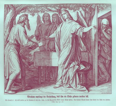 Abraham hears that Sarah will bear a son, Genesis by Julius Schnorr von Carolsfeld