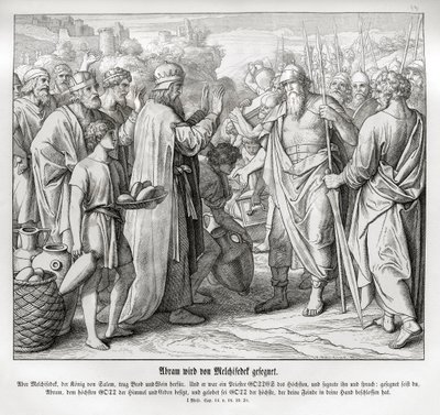 Abraham is blessed by Melchizedek, Genesis by Julius Schnorr von Carolsfeld