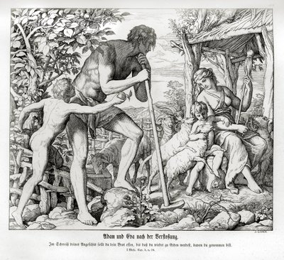 Adam and Eve After Their Exile from Eden, Genesis by Julius Schnorr von Carolsfeld