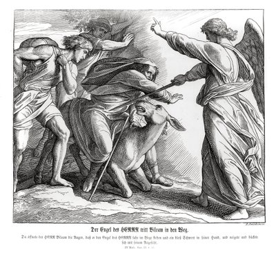 Balaam Meets the Angel of the Lord by Julius Schnorr von Carolsfeld