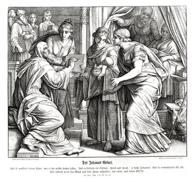 Birth of John, Gospel of Luke by Julius Schnorr von Carolsfeld