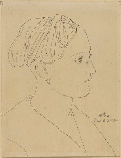 Bust of a Roman Woman - Vittoria Caldoni by Julius Schnorr von Carolsfeld