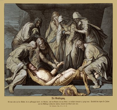Burial of Jesus, Gospel of John by Julius Schnorr von Carolsfeld
