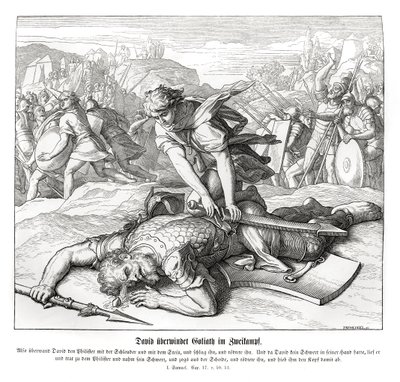 David Defeats Goliath by Julius Schnorr von Carolsfeld