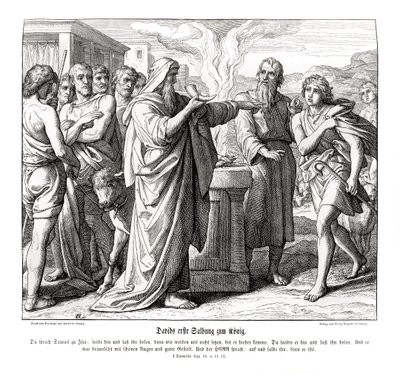 David is Anointed as King of Israel by Julius Schnorr von Carolsfeld
