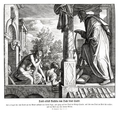 David Sees Bathsheba on the Roof by Julius Schnorr von Carolsfeld