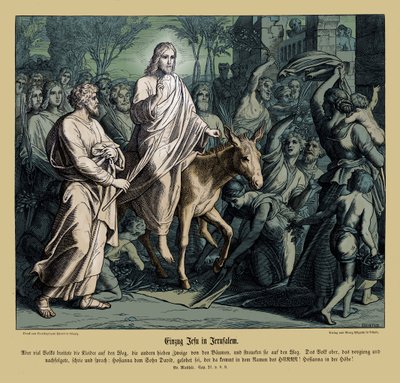 Entrance of Jesus into Jerusalem, Gospel of Matthew by Julius Schnorr von Carolsfeld