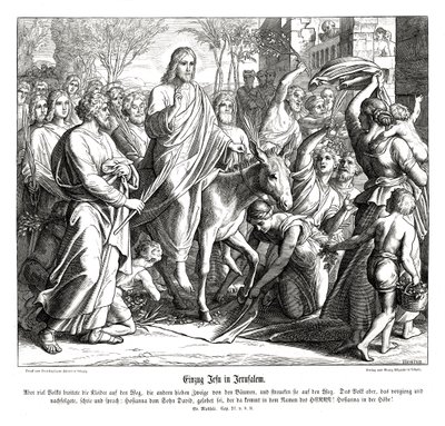 Entrance of Jesus into Jerusalem, Gospel of Matthew by Julius Schnorr von Carolsfeld