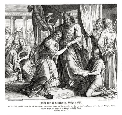 Esther Is Made Queen, Esther by Julius Schnorr von Carolsfeld