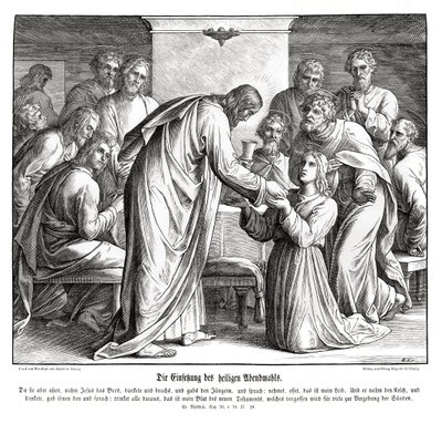 Eucharist, Gospel of Matthew by Julius Schnorr von Carolsfeld