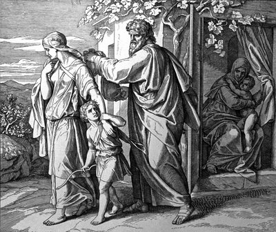 Expulsion of Ismael and his mother by Julius Schnorr von Carolsfeld